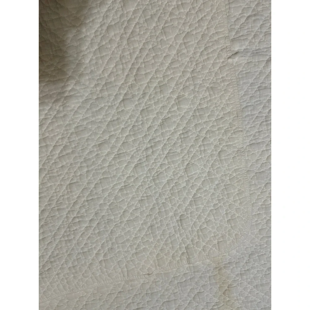 Vintage White Diamond Quilted Mattress Pad 48 x 68